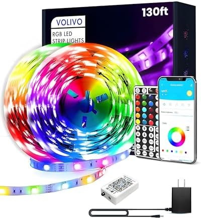 VOLIVO 130FT LED Strip Lights RGB Color Changing