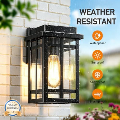Outdoor Wall Light Fixtures 9.76'', Porch Lights Lantern, 2 Pack