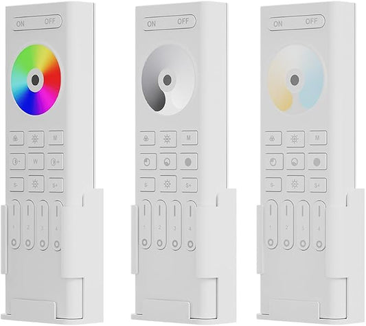 RC01RF Wireless 2.4G RF 4 Zone Single Color Wall Mounted & Mobile Smart Remote Powered by 2XAAA Batteries 3V Work with C01W C01Z C01RF Controller
