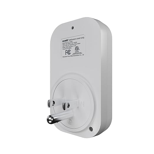 ECOWITT WittSwitch AC1100 Smart Outlet Switch, Need to Pair with IoT Wi-Fi Gateway(GW2000/GW1200), 4 Operation Modes, APP Control, American Plug, 915 MHz