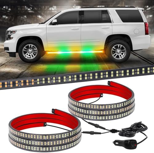 XRIDONSEN 2PCS 60 inch Running Board Strobe Lights Truck Emergency Lights