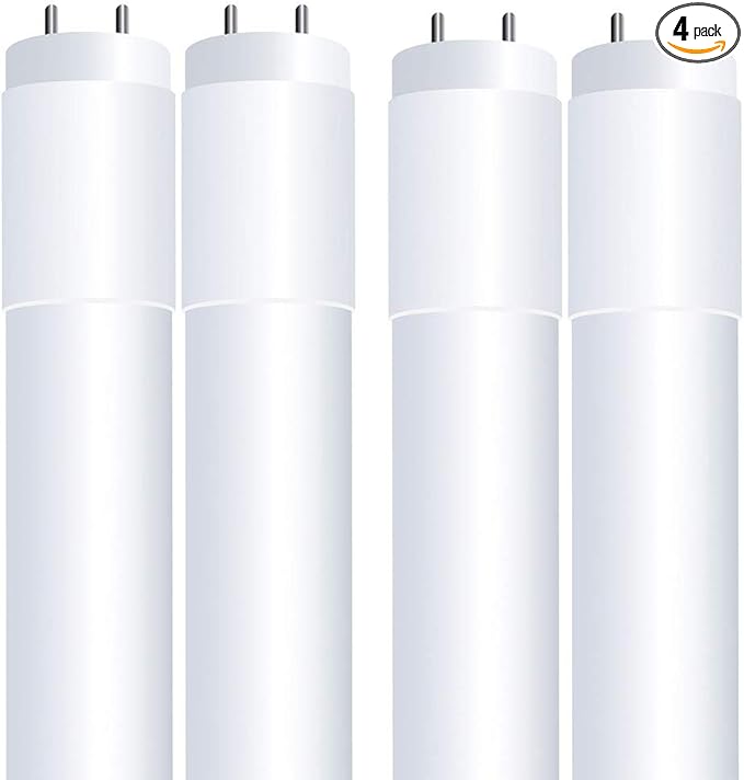 Feit Electric 4ft T8 LED Bulbs, 32/40 Watt Replacement, Type A Tube Light, Plug & Play, T8/T12 LED Fluorescent Light, 3000K Warm White, 50,000-Hr Lifetime, Ballast Compatible, T48/830/LEDG2/4, 4 Pack