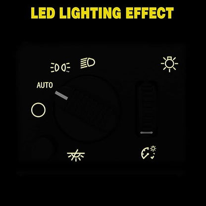 Nilight Headlight Dimmer Switch Compatible with 2003 2004 2005 2006 2007 Chevy Silverado 1500 2500 3500 2003-2006 GMC Sierra 1500 2500 Cadillac Escalade Warm White LED Light