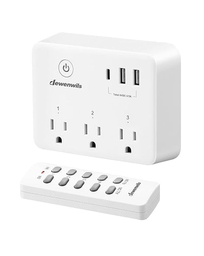 DEWENWILS Wireless Remote Control Outlet, Remote USB Outlet Switch
