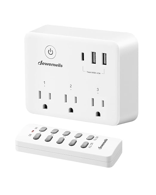 DEWENWILS Wireless Remote Control Outlet, Remote USB Outlet Switch