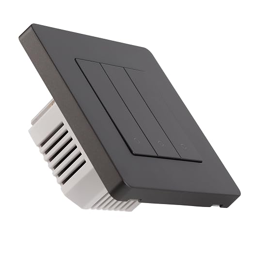 Jeanoko 3 Gang Smart Control Panel Compact Design Intelligent Switch for Home Automation System PVC Material (Gray)