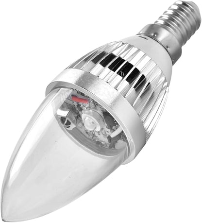 Haofy LED Candelabra Bulbs, 3W 16 RGB LED Color Changing Candle Light Dimmable Smart Light Bulb with Remote Control (E14 Transparent Cover)