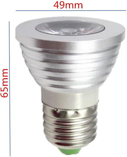 E26/E27 3W RGB Color Changing Spotlight with IR Remote Control Mood Ambiance Lighting colorful LED Light Bulbs,Dimmable 85-265V (Pack of 5)
