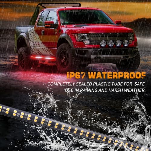 XRIDONSEN 2X 60 inch Running Board Emergency Lights 720 LED Strobe Lights