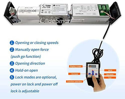 Door Opener Handicap Touchless Wave Sensor Open for Commercial Door with 2PCS Square 4.5'' Wireless Handicap Sensor Swithes 512N and 1PCS Fail Safety 395lbs Electric Strike