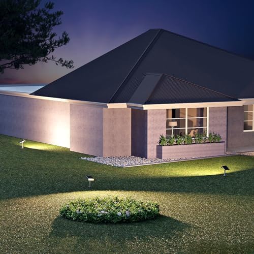 Consciot Solar Spot Lights Outdoor, Cool White, 170° Wide Beam