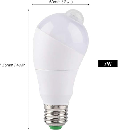 Motion Sensor Light Bulbs, 350 Degree Rotating Wide Coverage LED Carport Light Dusk to Dawn Motion Detector Bulbs for Outdoor Porch Garage Hallway Basement