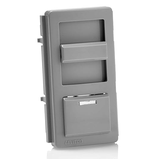 Leviton Color Change Faceplate Only with Locator Light Window – Compatible with IllumaTech Dimmer Switches (Dimmer Switch Not Included), IPKIT-G, Gray