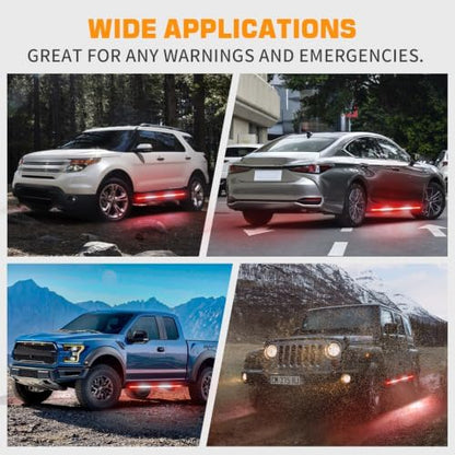 XRIDONSEN 2X 60 inch Running Board Emergency Lights 720 LED Strobe Lights