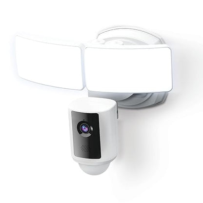 Feit Electric SEC5000/CAM/WIFI Outdoor LED Smart Security Camera with Motion Sensor, 2-Way Audio, 5000 Lumens Floodlight, Works with Alexa and Google Asst, Alarm, Hardwired, Updated Version of SEC3000