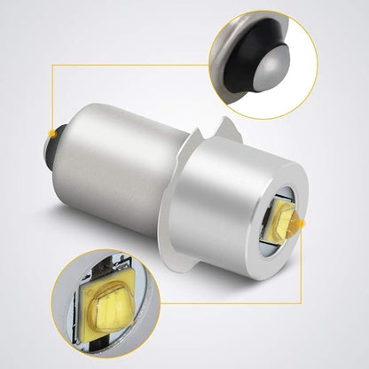 eecoo Upgrade LED Flashlight Bulb, 5W 6-24V P13.5S High Power LED Upgrade Bulb Replacement Part LED Conversion Kit Bulbs for Torch Tooling Lantern Work Light Bulbs Replacement(1 Pack)