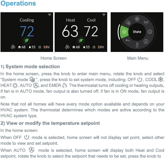 Wi-Fi Smart Thermostat Programmable - Compatible with Alexa, Google Assistant - High Rise 3 Speeds Fan Coil - ERV/HRV On/Off - Smart Life, Tuya APP - ESC PRO 2, Small