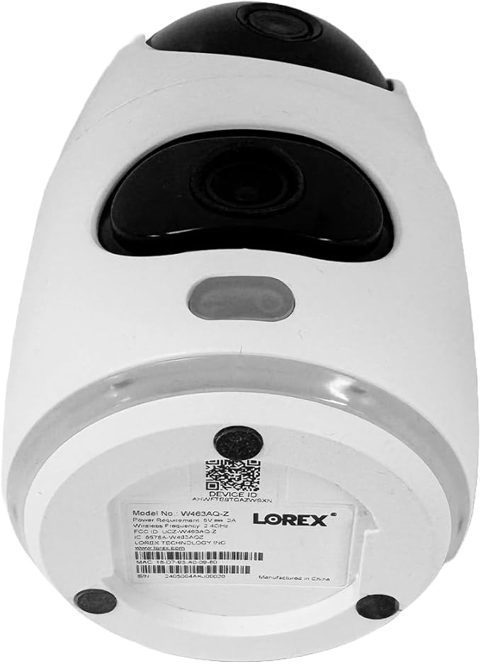 Lorex 2K Dual Lens Indoor Wi-Fi Security Camera | Auto-Tracking | 360° Pan-Tilt | Person & Pet Detection | IR Night Vision | 2-Way Talk | Call Button | Cloud & Local Storage (SD Card not Included)