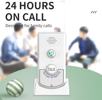 Irishom 2 Pack Intercoms Wireless for Home Voice Bidirectional Caller Home Ultra Long Distance Portable Wireless Voice Interphone Elderly Caller Room to Room Communication