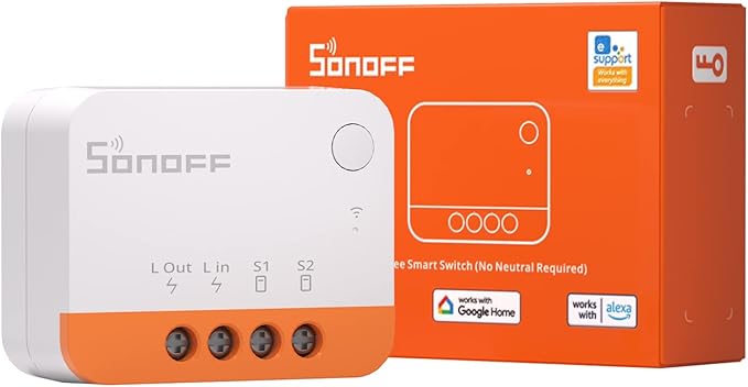 SONOFF Zigbee Smart Switch, No Neutral Conductor Required, Compatible with Alexa & Google Home, Requires Zigbee Gateway