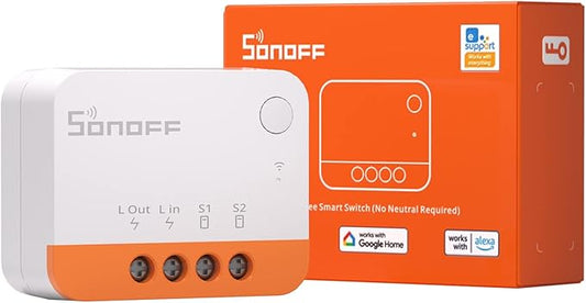 SONOFF Zigbee Smart Switch, No Neutral Conductor Required, Compatible with Alexa & Google Home, Requires Zigbee Gateway