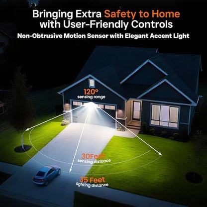 Motion Sensor Outdoor Lights 600 Lumen Spotlight with 4000mAh Rechargeable