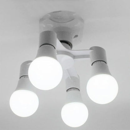 3 In 1/4 In 1/5 In 1 E27 To E27 Base Socket Splitter LED Light Lamp Bulb Holder Smart Lighting Accessories - (Color: 5E27)