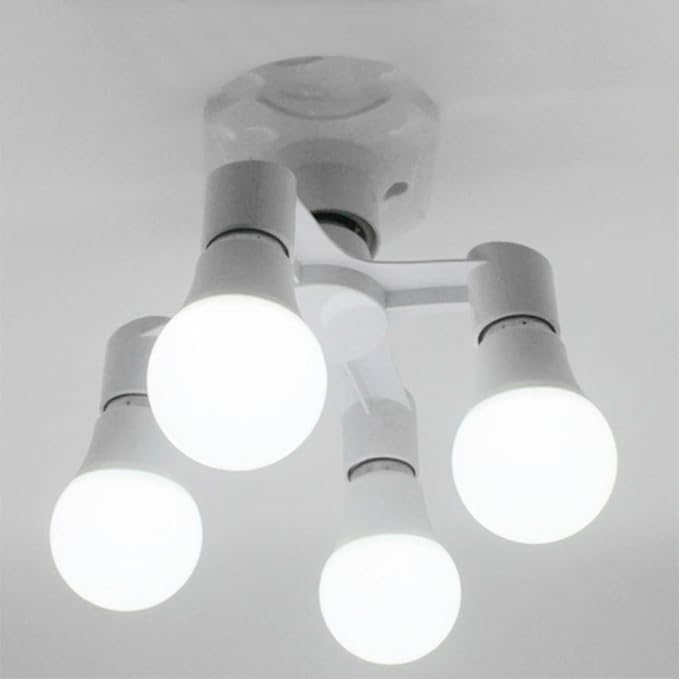 3 In 1/4 In 1/5 In 1 E27 To E27 Base Socket Splitter LED Light Lamp Bulb Holder Smart Lighting Accessories - (Color: 3E27)