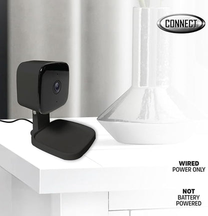 Energizer Smart 2K QHD Security Camera, Wired Indoor 2.4Ghz Wi-Fi Camera, 2-Way Audio, Night Vision, Motion Detection & Instant Alerts, App Control, Cloud & Micro SD Storage, Foldable for Privacy