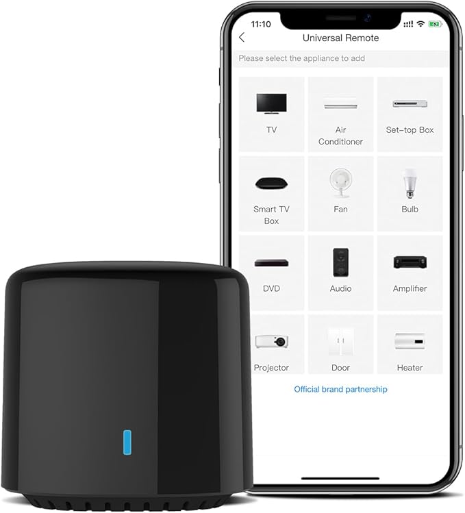 RM4C Mini Wi-Fi IR Blaster Universal Intelligent Remote Control Voice Control with Google Home and Alexa Smart Home HUB App Broadlink. (Only 2.4 GHz Wi-Fi).