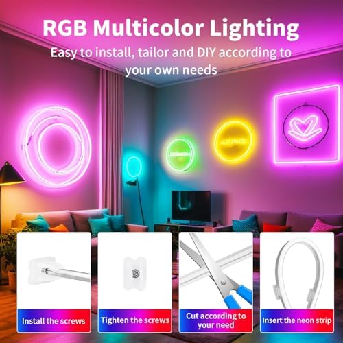 32.8FT RGB LED Strip Lights DC24V Color Changing LED Rope Lights
