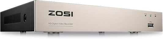 ZOSI 1080P 8CH CCTV DVR Recorder with AI Human/Vehicle Detection, 8 Channel 2MP 1080p H.265+ Hybrid 4-in-1 Home Surveillance Wired DVR for HD-TVI/CVI/CVBS/AHD Analog Security Camera (No Hard Drive)