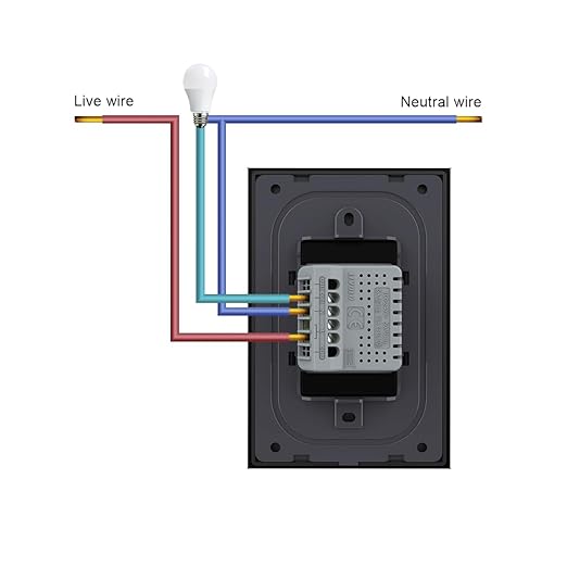 LIVOLO WiFi Touch Wall Switch for Smart Home, Compatible with Alexa & Google Home, Neutral Wire Required, 1 Gang, Tempered Glass Panel, (Black)