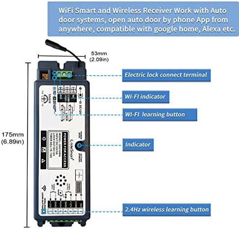 WiFi Access Control 400lb Holding Force Electic Magnetic Door Lock System Kit with Remote and Smartphone app Control, paired with Wireless Fingerprint and Access Kaypad (Electric Magnetic Lock kit)