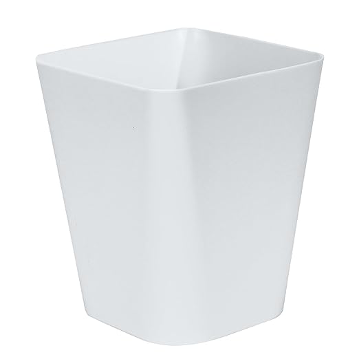 Trash Can - Small Waste basketbin - 1.8 Gallon- for Office,Home,Bathroom,Kitchen - White