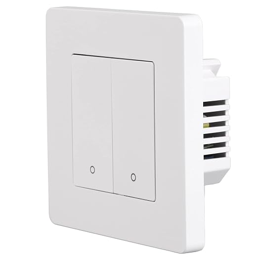 Fafeicy Smart Light Switch for Zigbee 2 Gang, Timing Dimming Scene Panel