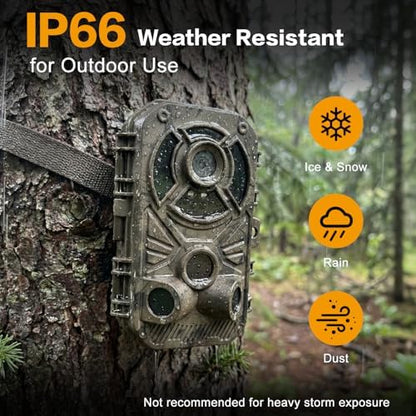 Trail Camera 32MP 2.7K, Mini Game Camera with Night Vision, Motion Activated 0.2s Trigger, 120° Wide Angle, Waterproof No Glow Infrared, Hunting Camera with 32GB Card, 2.0” HD Screen