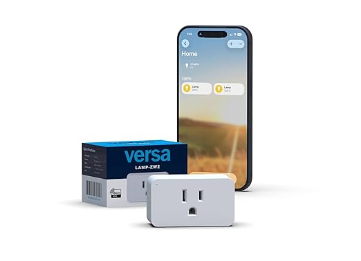 LAMP-ZW2 Z-Wave 800 Long Range Plugin Dimmer – 1,300 ft Range, SmartStart, S2 Security, 200W – Works with SmartThings, Hubitat, Home Assistant (Z-Wave HUB Required)