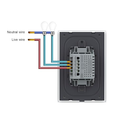 LIVOLO Modern Electrical Light Switch Tempered Glass Panel Single Pole Wall Touch Light Switch with Led Indicator,No Neutral Wire,2 Circles 1 Way (White) | Tempered Glass Switch with Led Indicator,No Neutral Wire Required,Touch control,LED indicator, s...