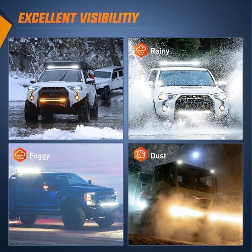 Nilight 42Inch 240W Spot Flood Combo Led Light Bar Off Road Driving Lights Boat Lights Fog Light 12V On/Off 5 Pin Rocker Switch Power 14AWG Wiring Harness Kit-1 Lead for Trucks
