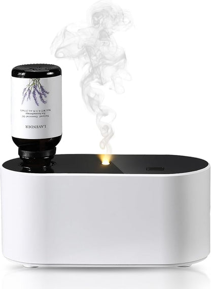 Lecdura Waterless Diffuser for Essential Oil, Battery Operated Scent Air Aromatherapy Diffuser, Mini Aroma Diffusers with 3 Intermittent Mist Modes, Cycle Start for 400-700 sq.ft Home Office Bedroom.