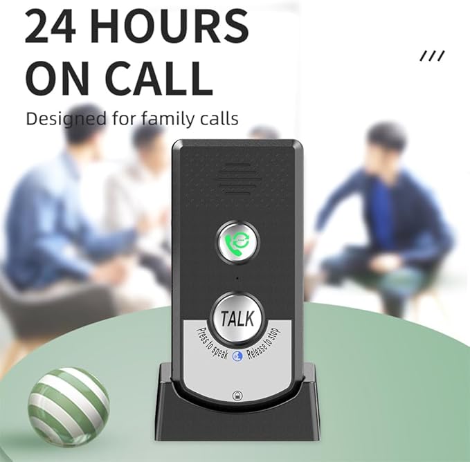 Irishom 2 Pack Intercoms Wireless for Home Voice Bidirectional Caller Home Ultra Long Distance Portable Wireless Voice Interphone Elderly Caller Room to Room Communication