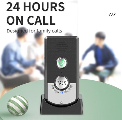 Irishom 2 Pack Intercoms Wireless for Home Voice Bidirectional Caller Home Ultra Long Distance Portable Wireless Voice Interphone Elderly Caller Room to Room Communication