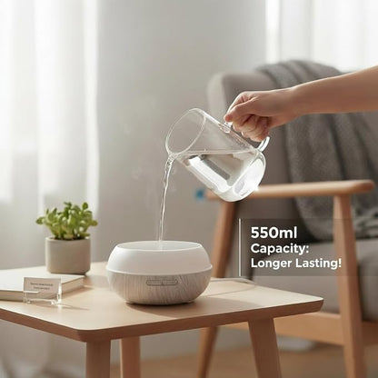 550ml Aromatherapy Essential Oil Diffuser Remote Humidifier 7 LED