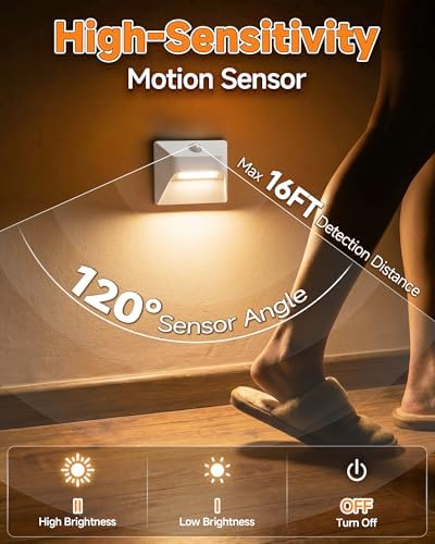 Motion Sensor Stair Lights, 365-Day Battery Life