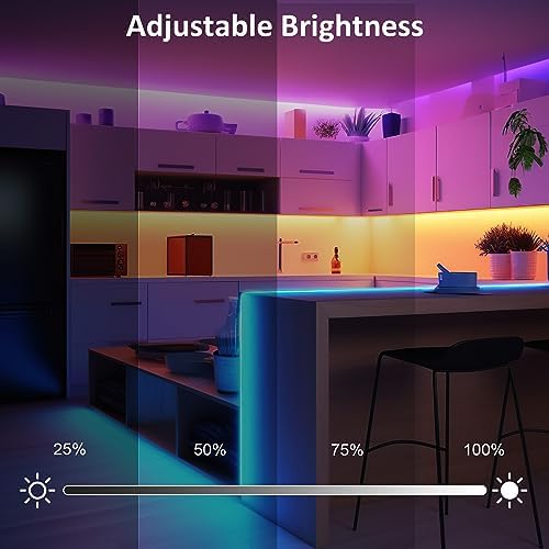 LAFULIT 8 Pack RGB Under Cabinet Lights with App and Remote Control