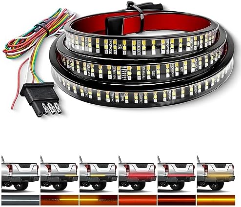 GOOACC Truck Tailgate Light Bar 48" Triple Row 360 LED Strip