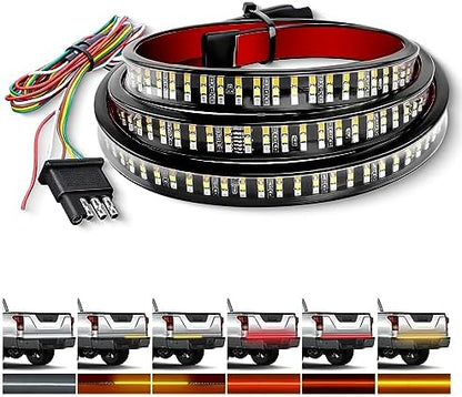 GOOACC Truck Tailgate Light Bar 48" Triple Row 360 LED Strip