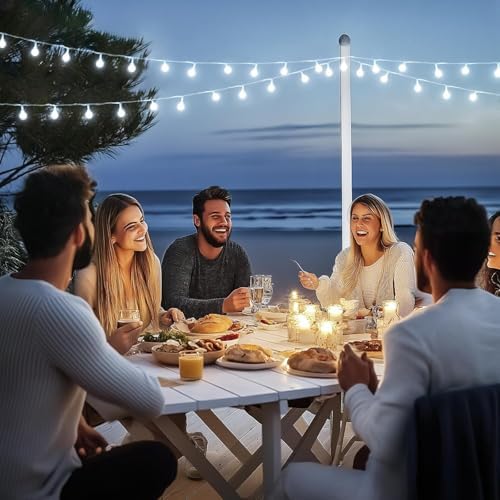 JMEXSUSS Connectable 100 LED Globe White String Lights Indoor for Bedroom