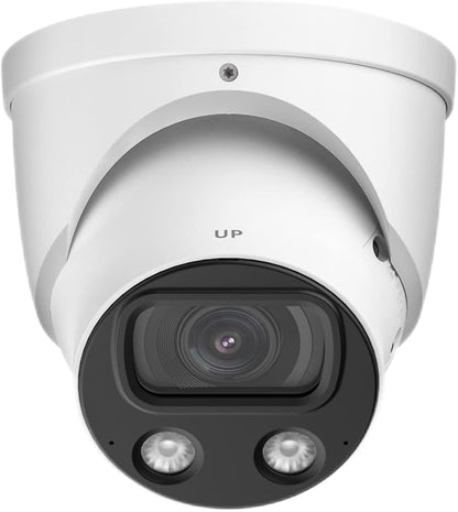 EmpireTech IPC-Color4K-T 4K Full-Color Ultra Low Light 8MP 1/1.2" CMOS Smart AI Starlight Turret IP Camera,Build-in Warm LED, Built-in Mic,Motion Detection,PoE and ePoE,IPC-Color4K-T-S2 3.6mm White